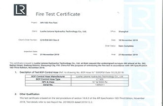Lloyd's Register Fire Resistance Certification