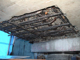 The reinforcing bars are not damaged.